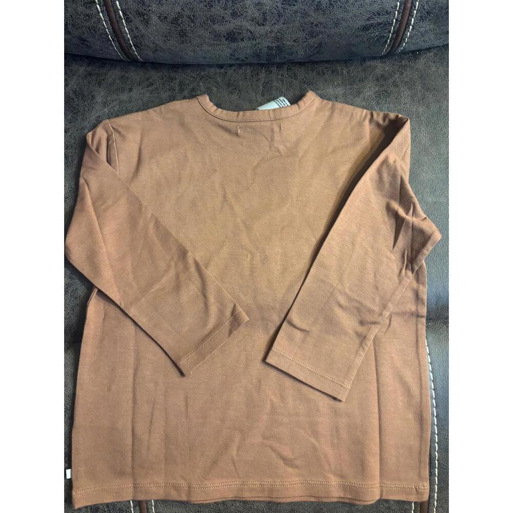 NWT The Sunday Collective “CINNAMON” Long Sleeve Tee 4 Years - Picture 3 of 4